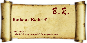 Bodócs Rudolf névjegykártya