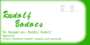 rudolf bodocs business card